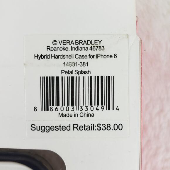 Vera Bradley iphone Case 6/6s Blue Floral Hybrid Hardshell Petal Splash. New - Picture 3 of 5
